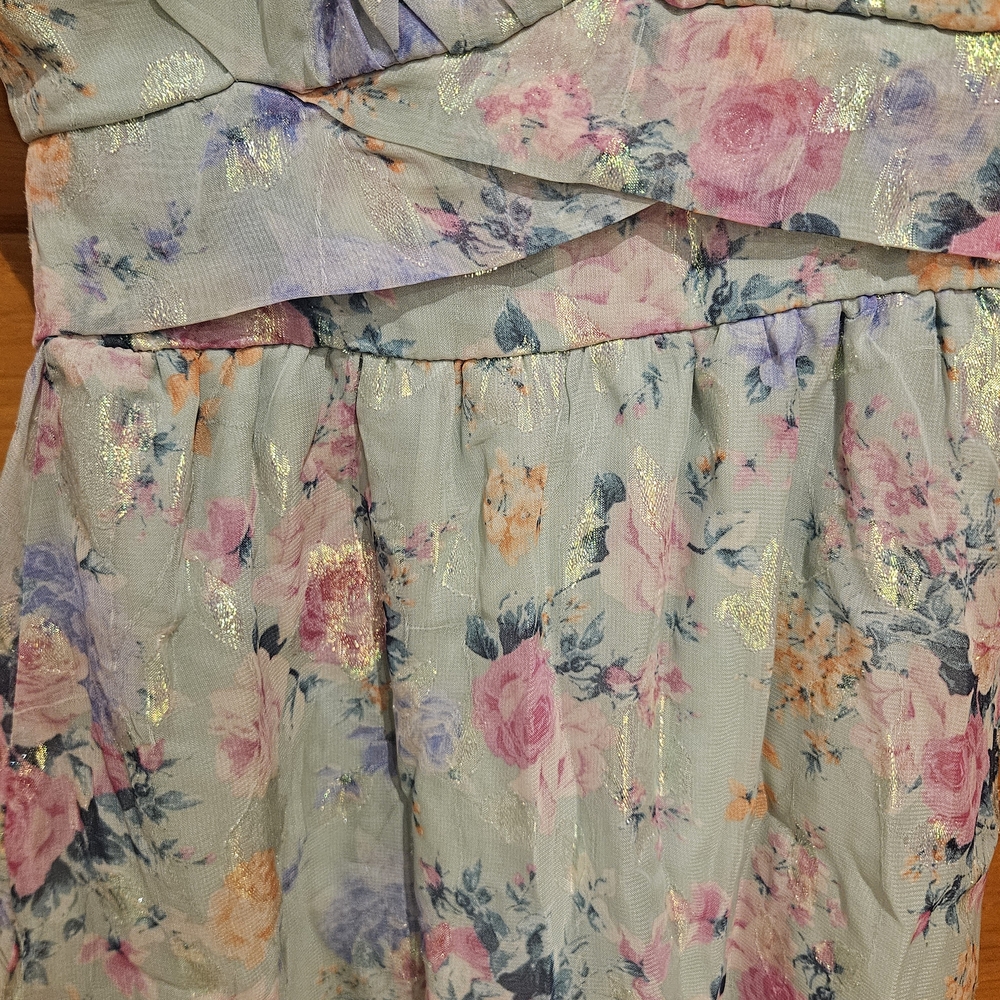 Trixxi Kids Dress in Blue and Pink Floral - Picture 5 of 5